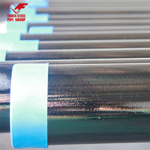 ERW carbon black round steel pipe with grooved