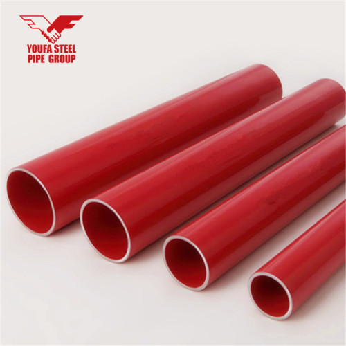2" 60.3 mm Fire Sprinkler Pipe with Groove End and painted Red