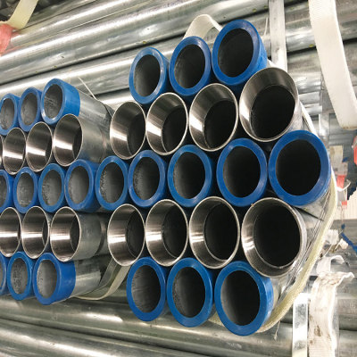 48.3mm EN39 galvanized scaffolding steel pipe with threaded ends