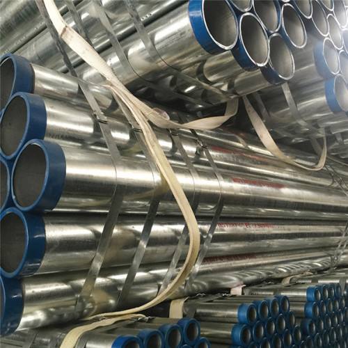 Hot dip galvanized carbon welded steel pipes with threaded ends