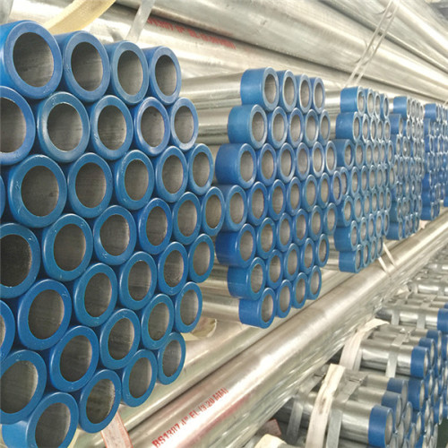 Hot dip galvanized carbon welded steel pipes with threaded ends