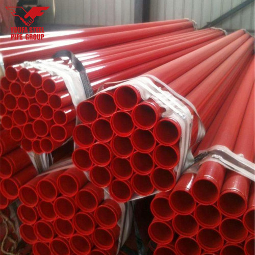 YOUFA marca ASTM A795 tubo de acero negro / galvanizado con extremos ranurados