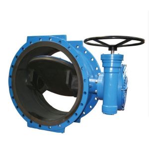 Rubber lined double eccentric butterfly valve for water\oil\gas