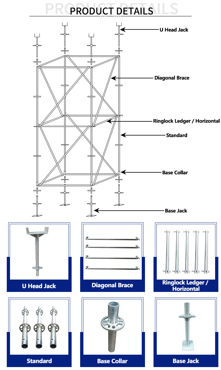 Ring lock scaffold component