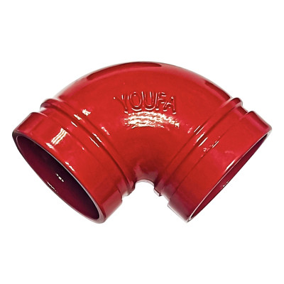 Red Painted 90 Degree Grooved Elbow