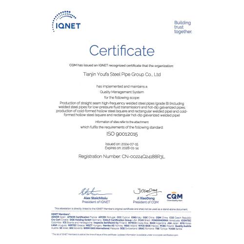 ISO 9001 YOUFA GROUP