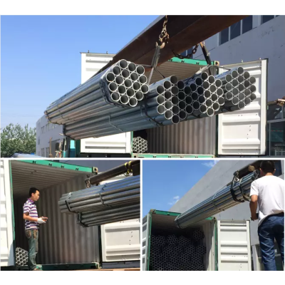 4 Inch round galvanized steel pipe q235 material