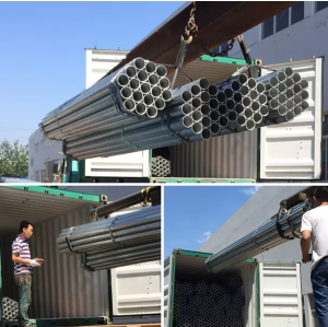 4 Inch round galvanized steel pipe q235 material