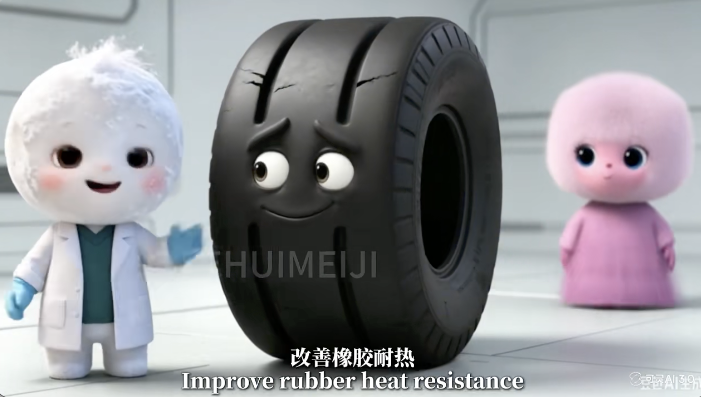 What magnesium oxide do in rubber?