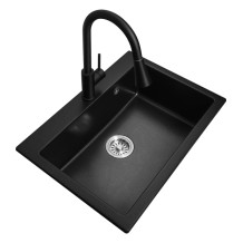 Granite single bowl undermount kitchen sink