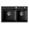 Wholesale price US standard 304 steel black granite sink integrated top-mounted kitchen sink