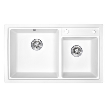 Made in China double bowl wash basin khaki kitchen quartz stone sink