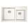 Made in China double bowl wash basin khaki kitchen quartz stone sink