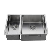 Handmade double bowl stainless steel kitchen sink, kitchen sink supplier