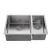 304 stainless steel double bowl rectangular kitchen sink, kitchen supplies supplier