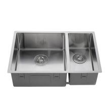 304 stainless steel double bowl rectangular kitchen sink, kitchen supplies supplier