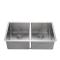 Rectangular double bowl undermount dining kitchen stainless steel sink, kitchen supplies