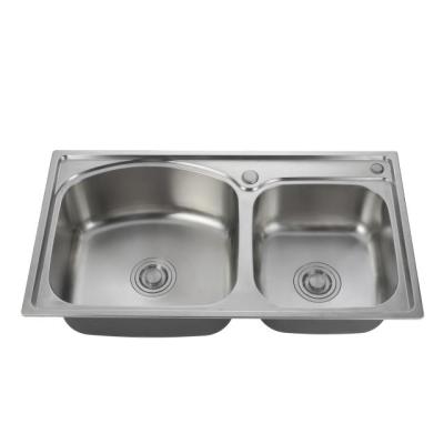 China Sink Supplier Double bowls Stainless Steel Sinks, handmade kitchen sink