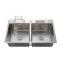 Factory 304 stainless steel sink handmade kitchen sink double sink for family
