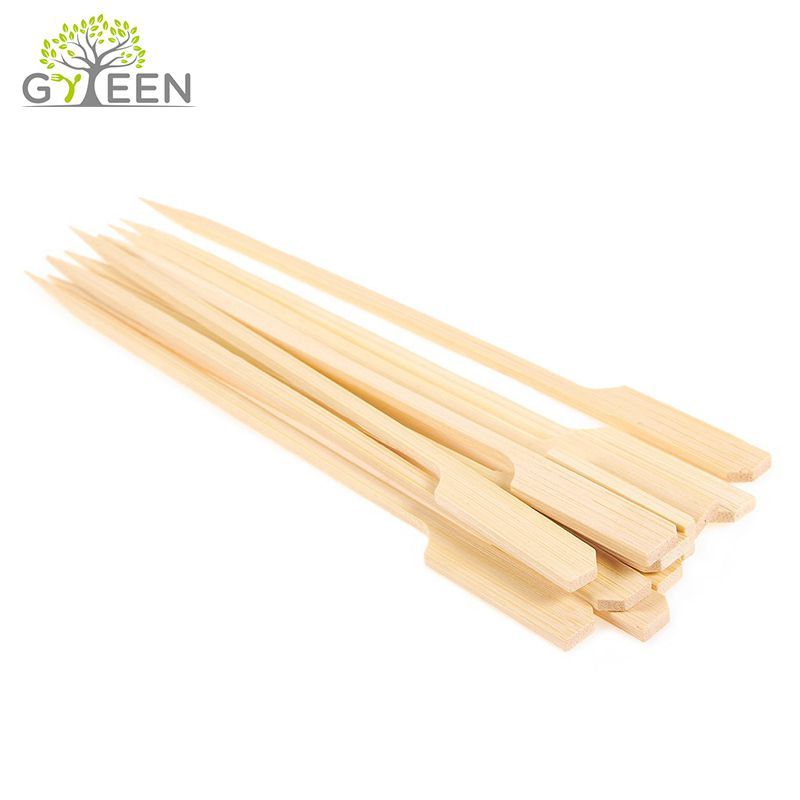 Natural Flat Kebab Bamboo Skewer/Bamboo Gun Skewers Greenwood