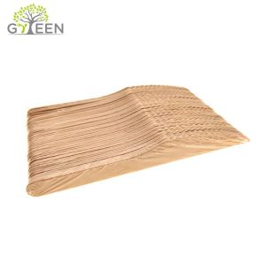 Cubiertos de madera desechables ecológicos con bolsa arrugada POF