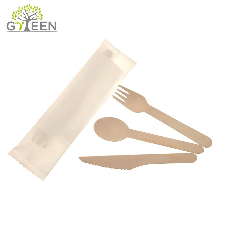 wooden cutlery for India airport,Air India wooden cutlery for flyers,Single packing cutlery,single packing tableware