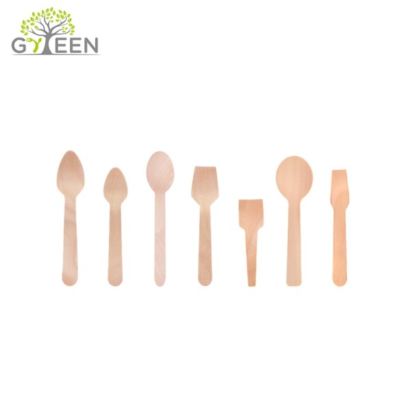Biodegradable Small Disposable Wooden Spoon For Ice cream