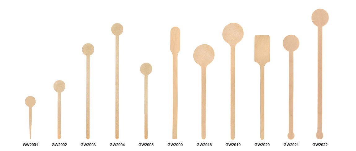 Round Head Disposable Wooden Stirrers for Coffee Shop Use Bulk Packing Coffee Stirring Bar