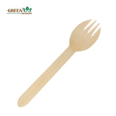 160mm Disposable Wooden Cutlery| Eco-friendly Compostable Natural Biodegradable Wooden Spork