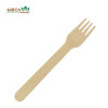 Cubiertos de madera desechables de 140 mm | Tenedor de madera biodegradable natural | Tenedor compostable ecológico