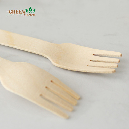 أدوات مائدة خشبية يمكن التخلص منها 140 ملم | شوكة خشبية طبيعية قابلة للتحلل البيولوجي | شوكة سماد صديقة للبيئة