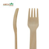 Cubiertos de madera desechables de 140 mm | Tenedor de madera biodegradable natural | Tenedor compostable ecológico