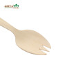 Cubiertos de madera desechables de 147 mm | Spork de madera biodegradable natural compostable ecológico