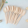 Cubiertos de madera desechables de 147 mm | Spork de madera biodegradable natural compostable ecológico