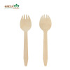 Cubiertos de madera desechables de 165 mm | Spork de madera biodegradable natural compostable ecológico