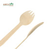 Cubiertos de madera desechables de 165 mm | Spork de madera biodegradable natural compostable ecológico