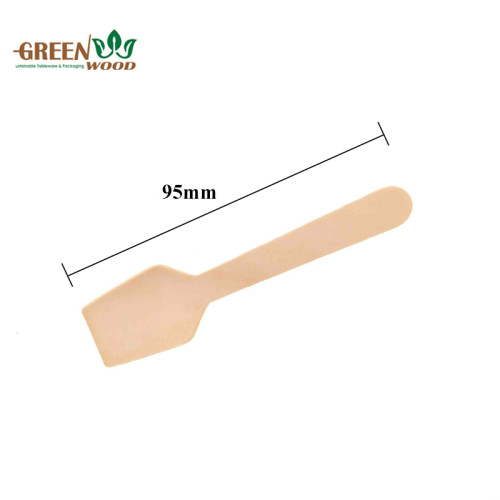 桦木材料可生物降解一次性小木勺冰淇淋