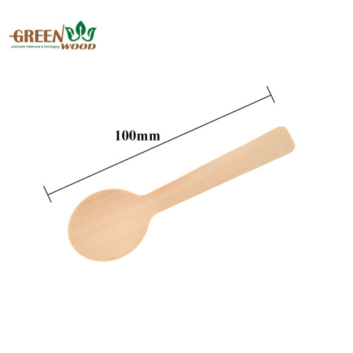 桦木材料可生物降解一次性小木勺冰淇淋