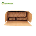 Eco-Friendly Disposable Wooden Cutlery with Paper Box -100pcs