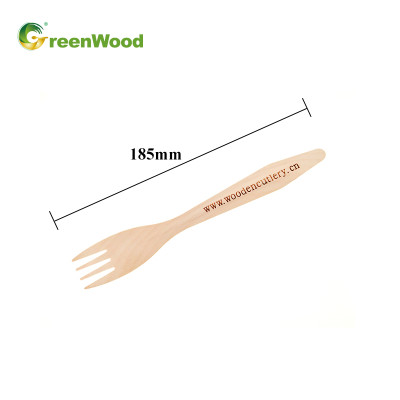 185mm Wooden Cutlery Set | Eco-Friendly Disposable Wooden Cutlery Kit Wholesale Wooden Tableware