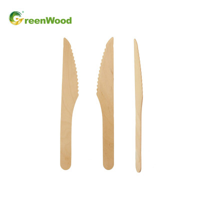160mm - Birch Material Disposable Wooden Cutlery Set for Restaurants Wooden Tableware Kit Wholesale