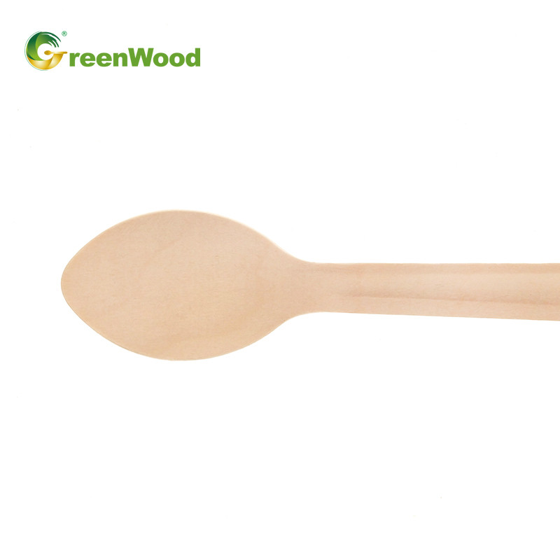 Eco-Friendly Disposable Wooden Cutlery Set with Raised Handle-160mm Wooden Tableware