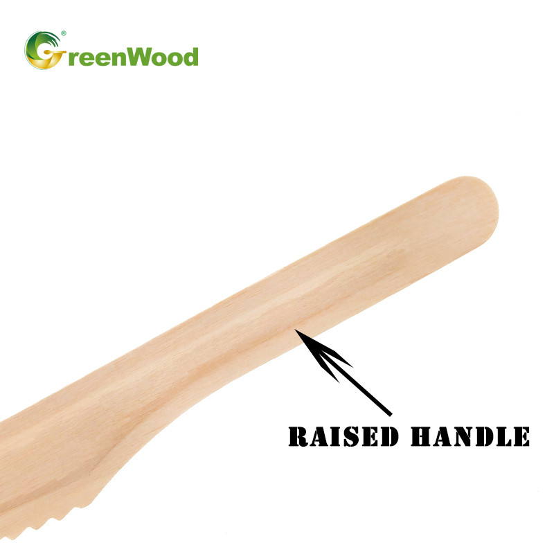 Eco-Friendly Disposable Wooden Cutlery Set with Raised Handle-160mm Wooden Tableware