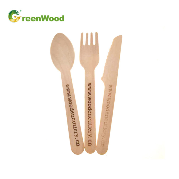 Eco-Friendly Disposable Wooden Cutlery Set - 140mm for Fast food