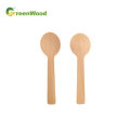 100mm Small Round Wooden Ice Cream Spoon Biodegradable Disposable Wooden Dessert Spoon Environmentally Friendly Spoon