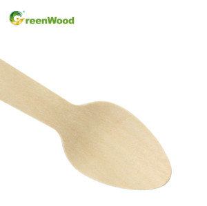 110mm Wooden Ice Cream Spoon Small Disposable Wooden Spoon | Environmentally Friendly Biodegradable Spoon
