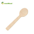 100mm Small Round Disposable Wooden Spoon | Environmentally Friendly Biodegradable Ice Cream Spoon