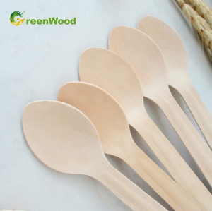 Eco-Conscious 160mm Birch |Wooden Spoons| Wholesale Disposable Wooden Tableware with Enhanced Grip