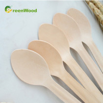Eco-Conscious 160mm Birch |Wooden Spoons| Wholesale Disposable Wooden Tableware with Enhanced Grip