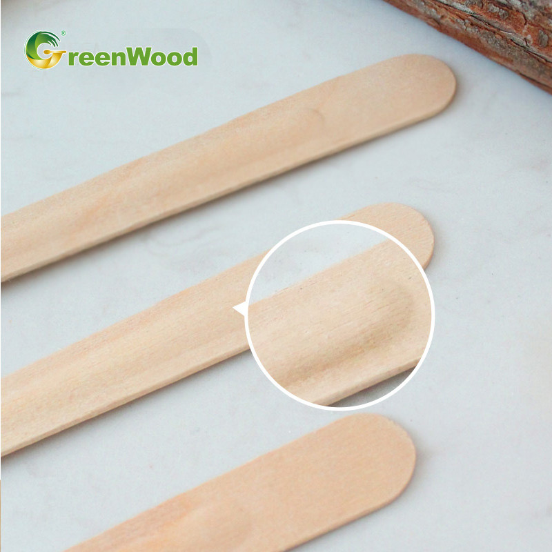 160mm Wooden Spoon,Biodegradable Disposable Wooden Spoon,Wooden Spoon with Raised Handle,Eco-Friendly Birch Spoon,Birch Spoon